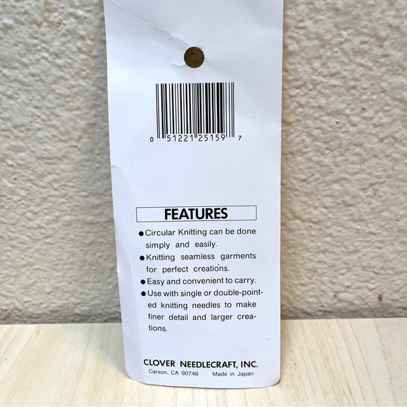 Circular Knitting Needles. Bamboo. Clover Needle Craft. Made in Japan. NEW. - Picture 5 of 6